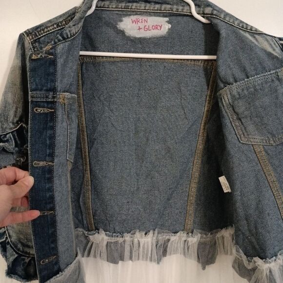 OOAK Wren & Glory" Dream Baby Dream" Custom Jean Jacket - Picture 11 of 14
